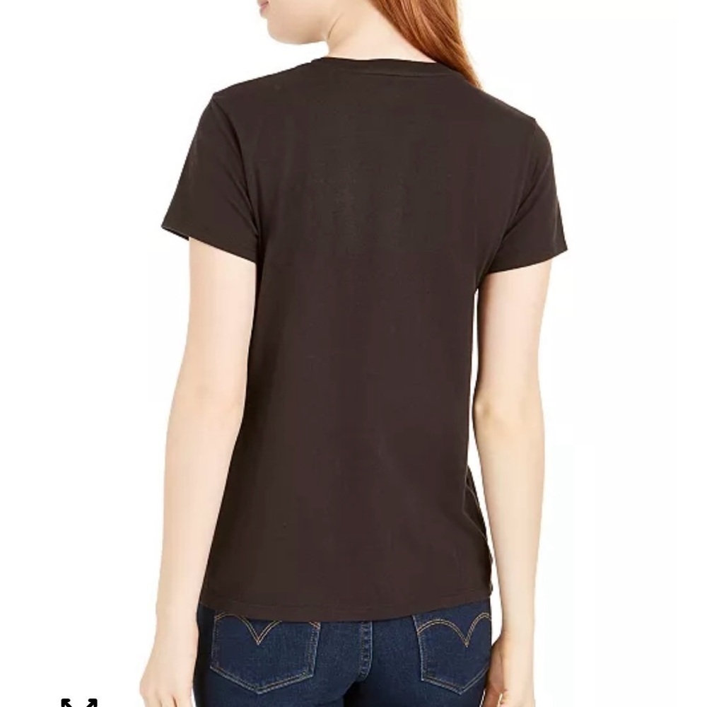 Levi's Black Green Camo Batwing Logo Tee Shirt Women Plus Size 1X Short Sleeve - Picture 12 of 13